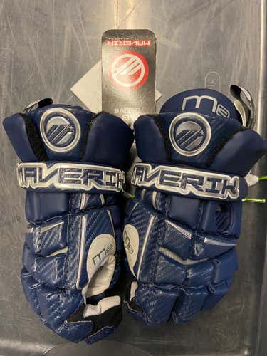 Navy Blue Player's Maverik M3 Lacrosse Gloves 12"
