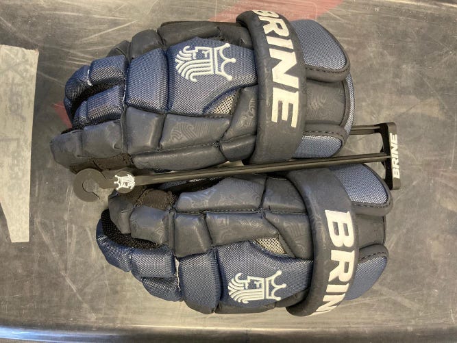 New Navy Blue Brine King Superlight II Lacrosse Gloves 12"