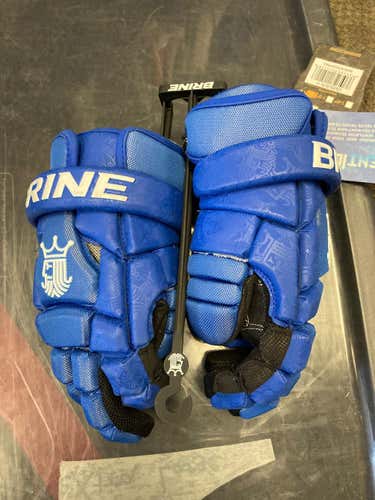 New Royal Blue Brine King Superlight II Lacrosse Gloves 12"