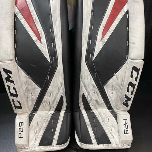 Red Intermediate 29" CCM Premier R1.9  Goalie Leg Pads