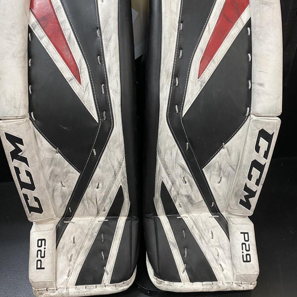 Red Intermediate 29" CCM Premier R1.9 Goalie Leg Pads