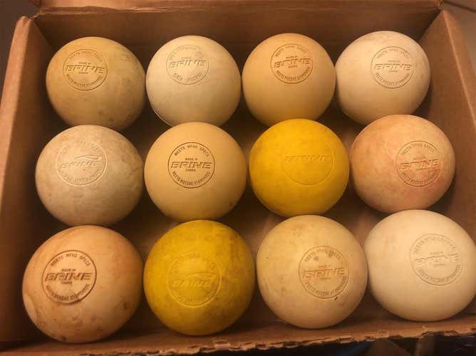 Used Brine 12 Pack (1 Dozen) Lacrosse Ball