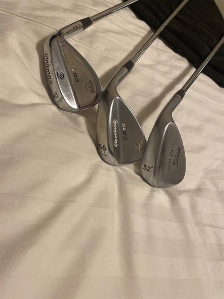 3 Men's Right Handed Wedges: CG15 56 Degree, CG12 60 Degree, Titleist 252-08 52 Degree