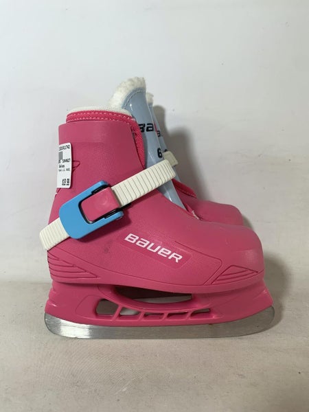 Used Bauer Lil Angel Soft Boot Skates Size Youth 6