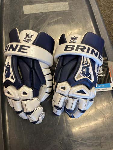 Blue New Brine King V Lacrosse Gloves 13"