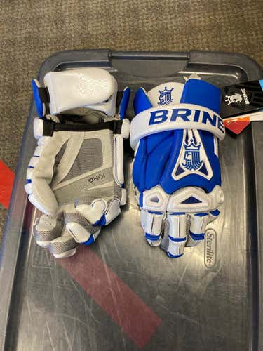 Royal Blue New Brine King V Lacrosse Gloves 13"