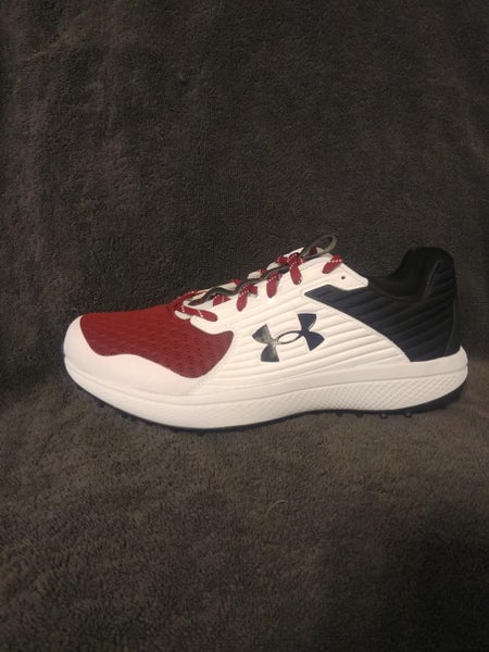 White New Men's Size 11 (Women's 12) Turf Cleats Under Armour Low Cut