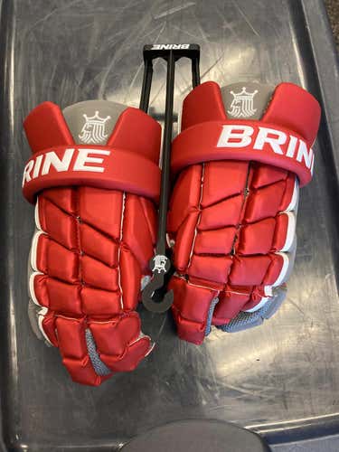 Red New Player's Brine Clutch Lacrosse Gloves 13"