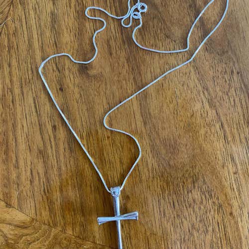 Five Tool Jewelry Baseball Cross Necklace With Chain