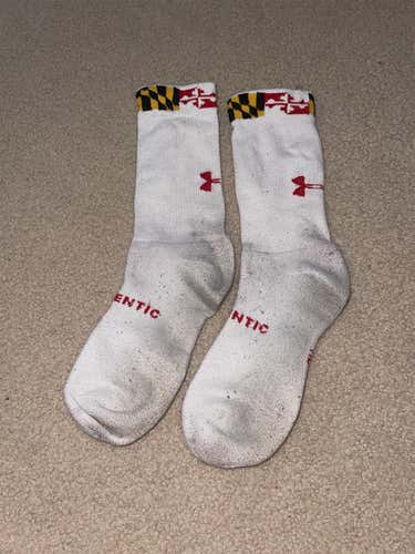 University Of Maryland Team Issued Under Armour game Socks Medium