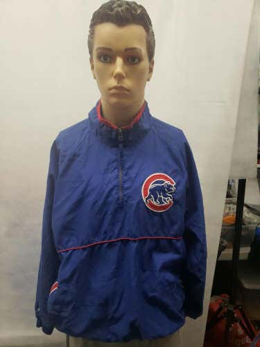 Chicago Cubs Majestic 1/4 Zip Pullover Jacket M MLB