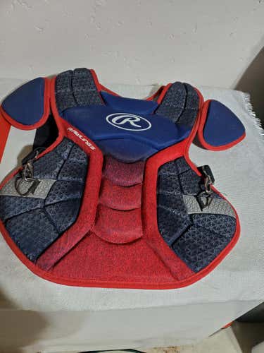 Red/Blue Used Youth Rawlings Mach Catcher's Chest Protector