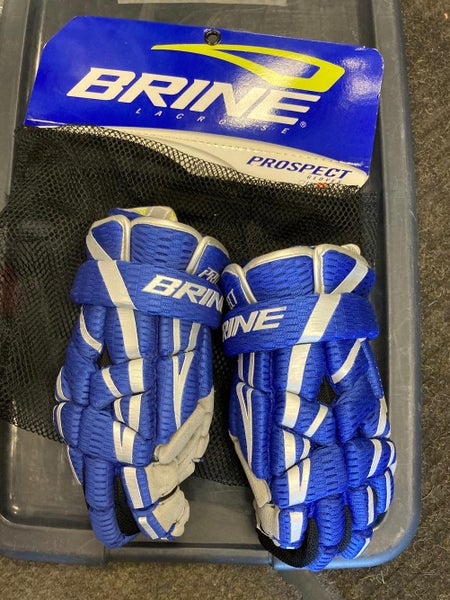Blue New Player's Brine Prospect Lacrosse Gloves 13"