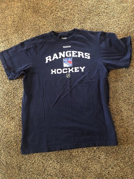 Blue New York Rangers Reebok T Shirt.