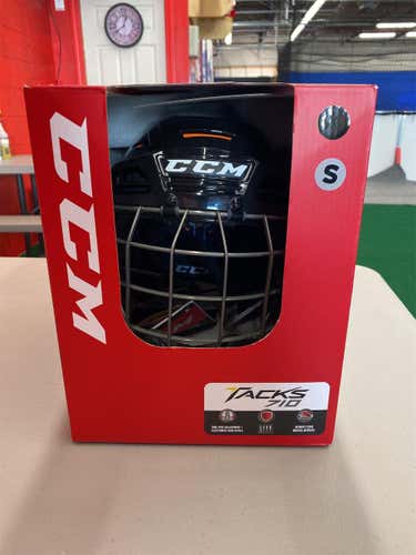 Black New Small CCM Tacks 710 Helmet