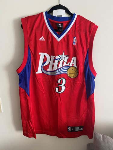 NEW Red Philadelphia Sixers #3 Allen Iverson Mens Jersey