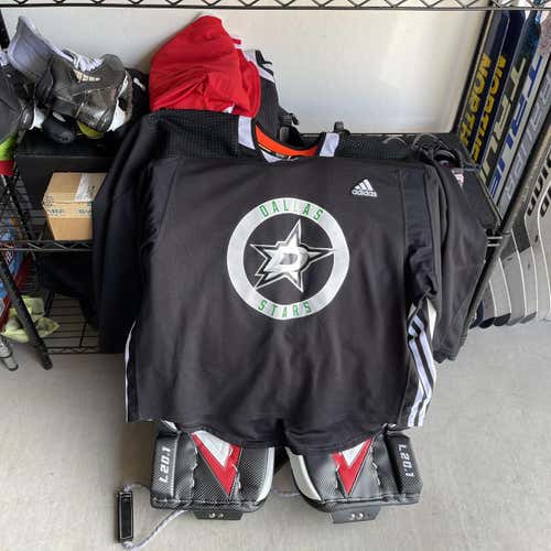 Dallas Stars 58g Black Adult Goalie Cut Adidas Pro Stock Jersey