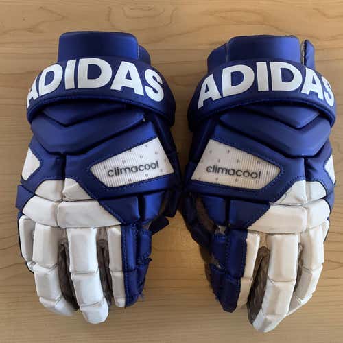 Blue Used Player's Adidas Eqt Berserker 13" Lacrosse Gloves