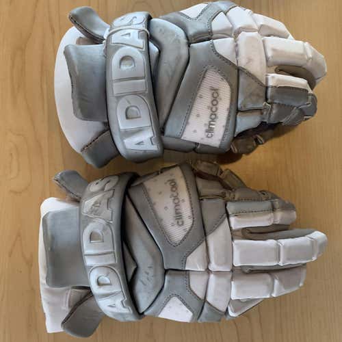 Silver Used Player's Adidas Freak 13" Lacrosse Gloves