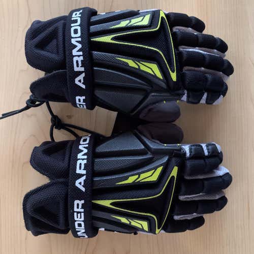 Black New Player's Under Armour NexGen 10" Lacrosse Gloves