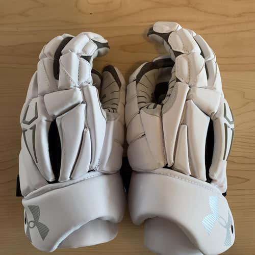 White New Player's Under Armour Command Pro 2 13" Lacrosse Gloves