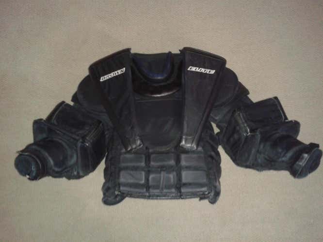 Brown Senior MED to Large Goalie Chest Protector Pro