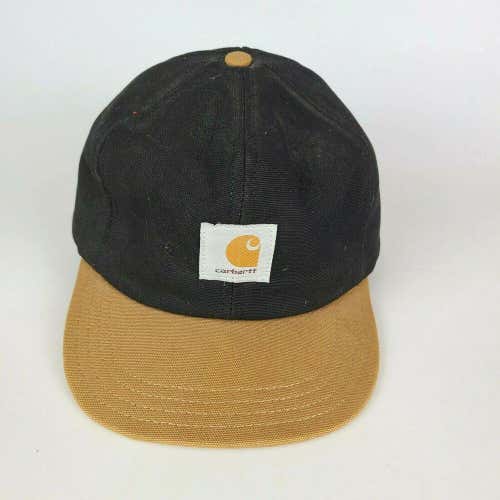 vtg Carhartt Work Wear Ear Flap Insulated Hat Cap Black Size: L USA Made