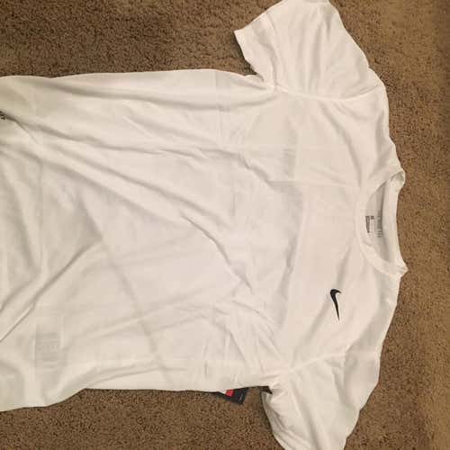 White Adult Large Nike Shirt