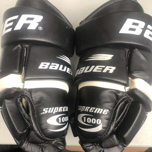 Black Senior Bauer Supreme 1000 15" Gloves