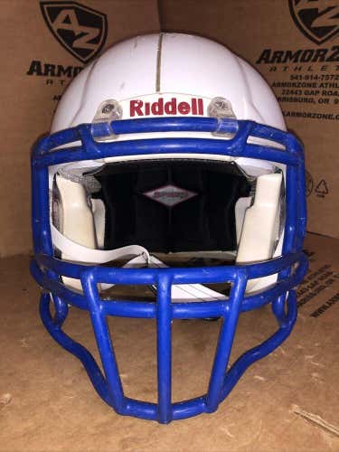 USED RIDDELL ADULT SPEED FOOTBALL HELMET - MEDIUM - WHITE METALLIC