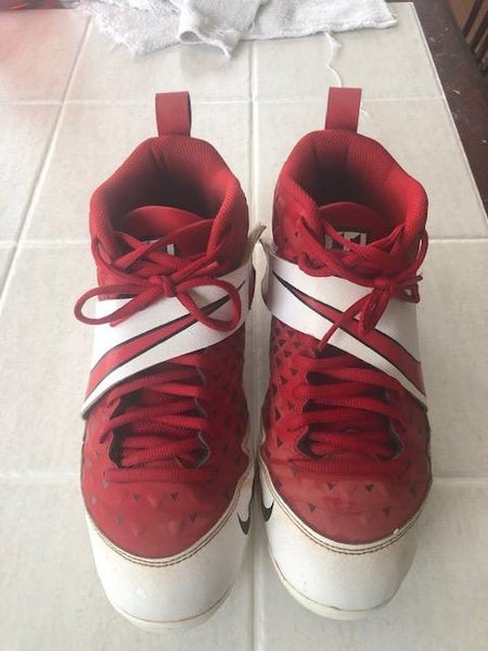 Red Used Youth Men's Size 7.5 (Women's 8.5) Metal Nike High Top Trout