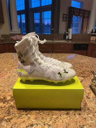 White Men's Molded Cleats High Top