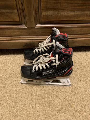 Used Senior Bauer Vapor 1X Goalie Skates Regular Width Pro Stock Size 8.5