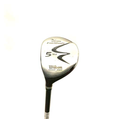 Used Wilson Fat Shaft Deep Red 5 Wood Graphite Regular Golf Fairway Woods