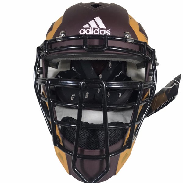 Adidas Pro series Baseball Catchers Helmet 2.0 Maroon/Gold Size Large/XL