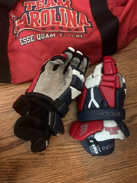 Used Player's Epoch 10" Team Carolina Gloves & team Carolina Bag Bundle