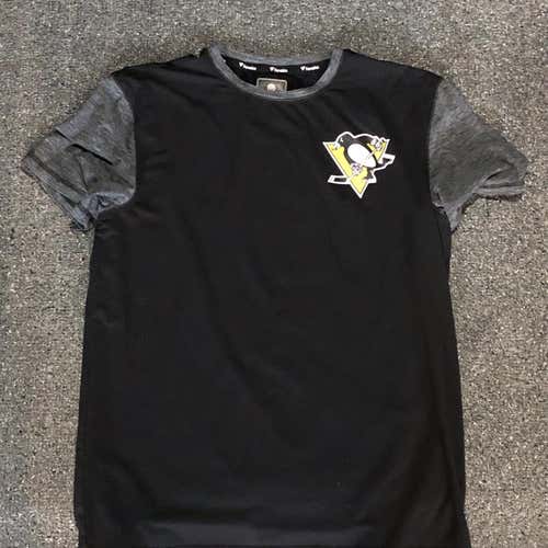 Pittsburgh Penguins Hockey Team Issued Fanatics Workout Gym T-Shirt L