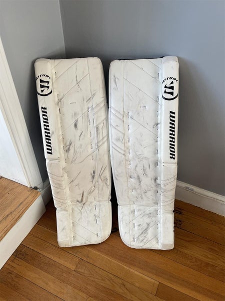 White Senior 34" Warrior Ritual G3 Pro Goalie Leg Pads