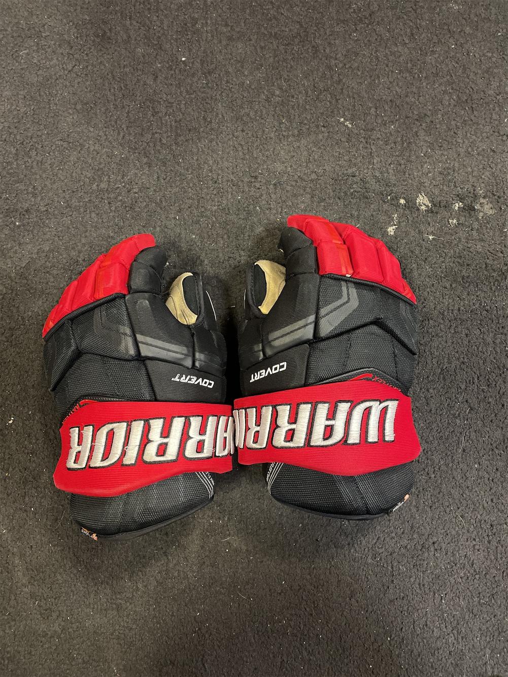 New Warrior Covert QRE3 Senior Ice Hockey Player Gloves 14" inch SR Black Red 