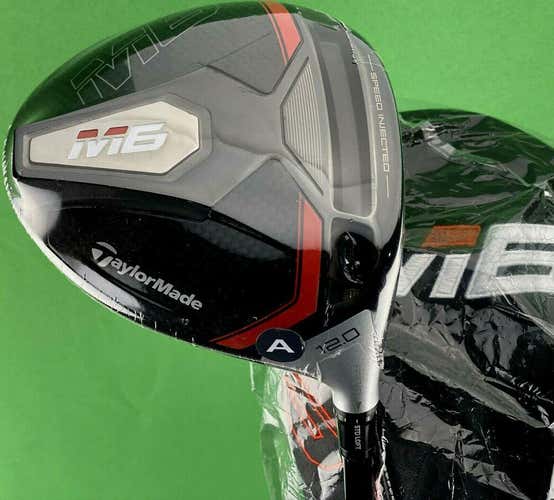 TaylorMade M6 Driver 12* Fujikura Atmos 5A Senior A-Flex + Headcover NEW #79581