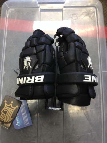 New Black Brine King Superlight II Lacrosse Gloves 13"