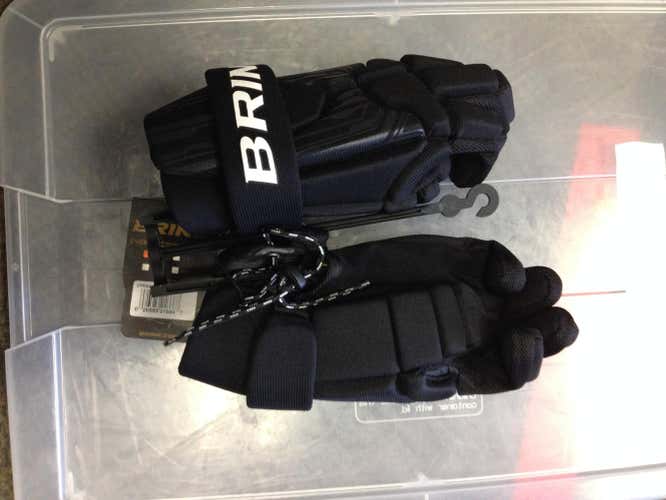 Black New Player's Brine Uprising II Lacrosse Gloves 13"
