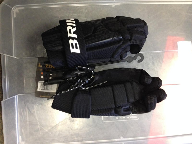 Black New Player's Brine Uprising II Lacrosse Gloves 13"