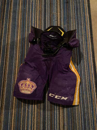 Purple Senior Medium CCM Tacks 65c Pro Stock Hockey Pants