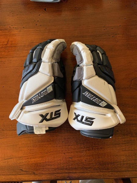 USED ONCE - White STX Stallion HD 13" Lacrosse Gloves