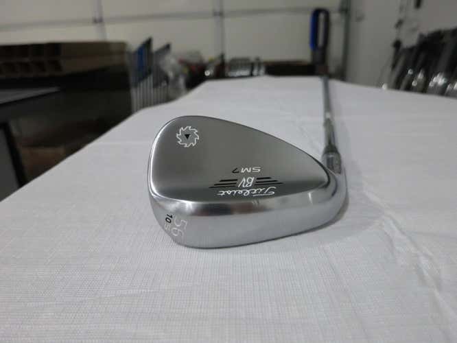 Titleist Vokey SM7 Tour Chrome Sand Wedge - 56* - Dynamic Gold Steel - MINT - LH
