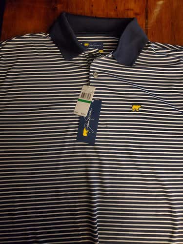 Jack Nicklaus Blue Men's Polo New Adult Large