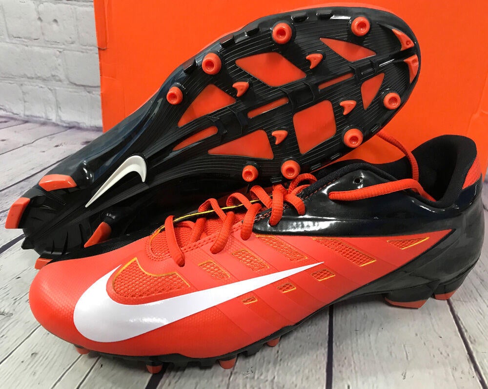 black orange football cleats