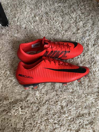 Red Unisex Molded Cleats Nike Mercurial Vapor Cleats