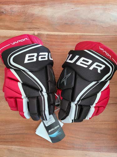 Black/Red New Bauer Vapor X800 Lite Gloves 14"